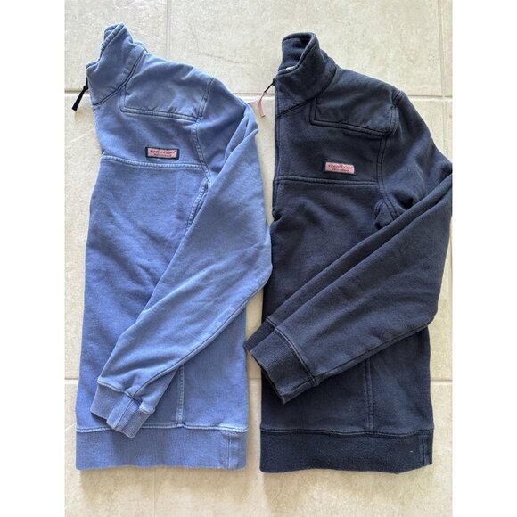 Vineyard Vines Sweater‎ Womens Medium Blue Quarter Zip Set Preppy Cozy Nautical - Picture 3 of 15
